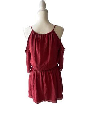 BCBGENERATION Red Cold Shoulder Dress Size Small NEW